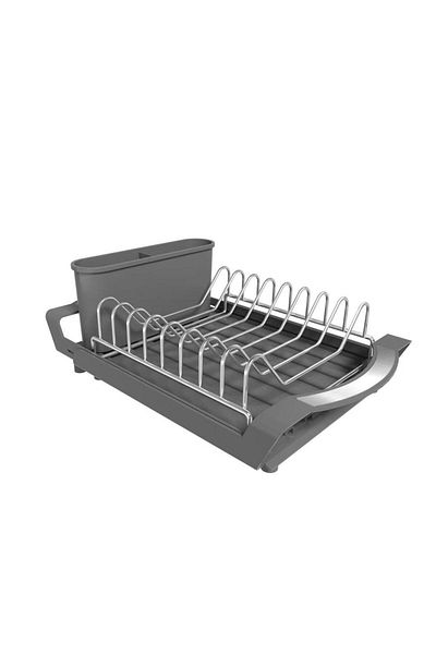 Choice grey 1pcs Expandable Small Dish Drying Rack Dish Racks for Kitchen Counter Dish Drainer with Removab