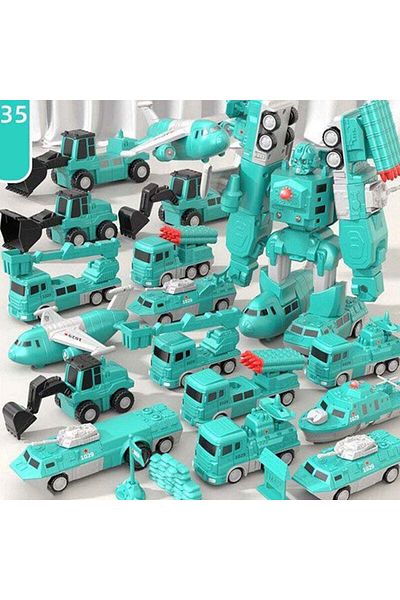 Choice Military 35 pcs Magnetic Transform Engineering Car Assembled Toys Car Sets Gift For Boys Girls
