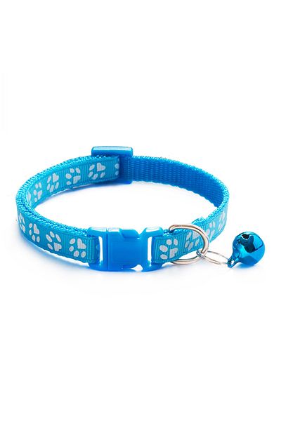 Choice light blue Hot pet for cat bell collar dog print cat collar multi-color optional necklace ring cat r