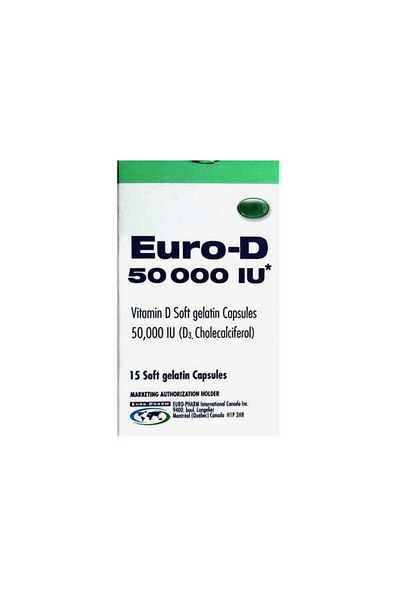 Vitamins EURO D 50000IU SOFTGEL 15S