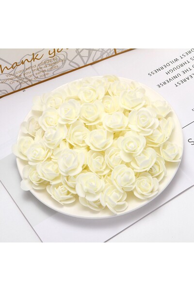 Choice 50 قطعة من الزهور الاصطناعية المصنوعة من رغوة البولي إيثيلين باللون ال...