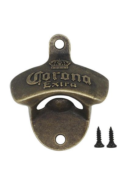 Choice bronze 1PC Vintage Creative Wall Mounted Fixed Beer Bottle Opener Beer Bottle Opener Corona Zinc All