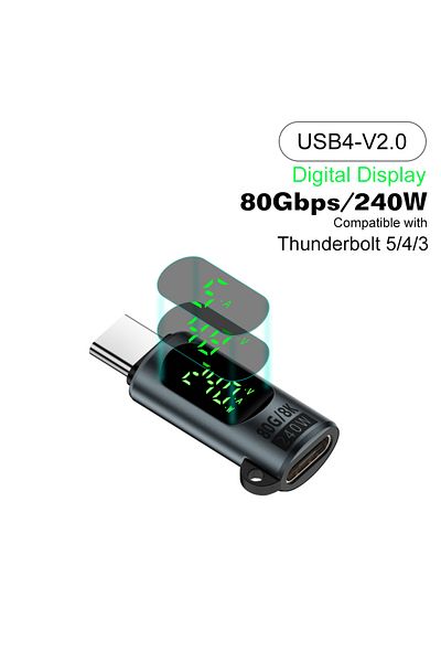 Choice 80Gbps USB4 V2.0 GY USB4 40Gbps Adapter Digital Display USB 4 V2.0 80Gbps Type C to Type C OTG Cable