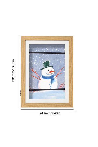 Alloet Wood For A4 A6/A4 Kids Artwork Picture Frame Retro Wooden Frames Wall Display Artwork Frame for Kid