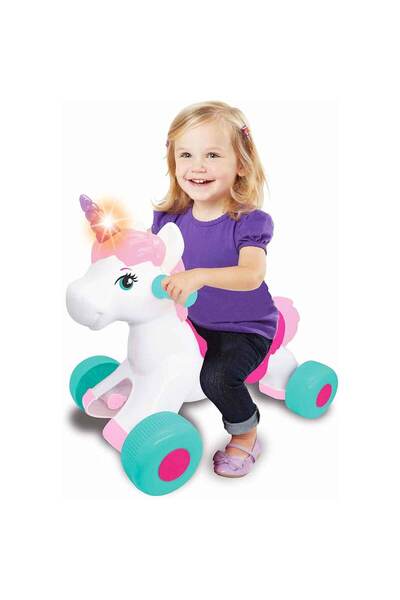 Genel Markalar Sesli ve Işıklı Unicorn At 4 Tekerlekli Bingit İlk Araba
