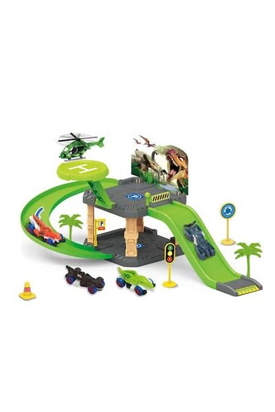 dalimag Dinosaur Railway Model Toy, 27 pcs Track, 26 cm, Green,