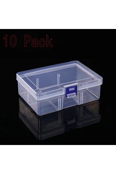 Choice 1 Pack S Clear Plastic Storage Box with Flap Lid, Multipurpose Craft Organizers Art Supply Sewing Bo