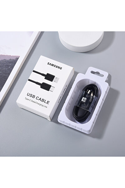 Samsung كابل USB أصلي بطول 120 سم، صندوق أسود وأبيض، يدعم الشحن السريع بقدرة 15 وات ونقل البيانات