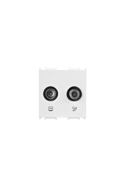 PANASONIC Final Modular TV/SAT Socket White 2M