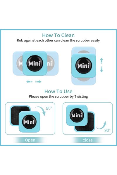 Choice Blue 1PC Mini Aquarium Glass Cleaner Scratch-resistant Glass Cleaner Magnetic Brush for small Aquari