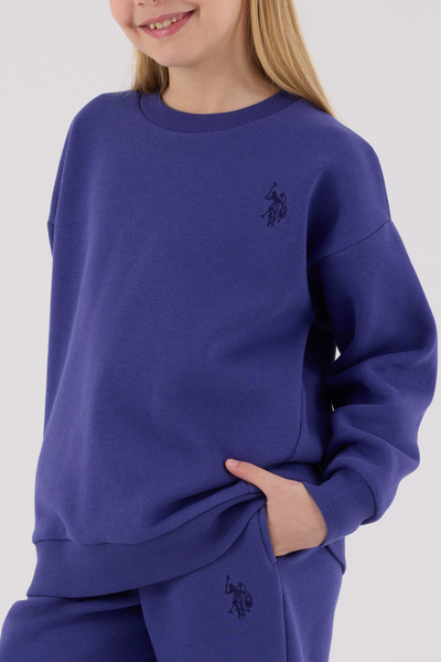 U.S. Polo Assn. Lisanslı Kız Çocuk Alt Üst 2 Parça Eşofman Takımı