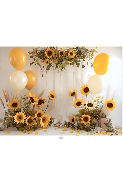 PROMISEBACKDROP2 Çiçek Konseptli Doğum Günü, Etkinlik Kumaş Arka Plan 150x200