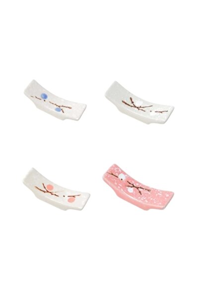 Choice حامل عيدان تناول الطعام من السيراميك على شكل زهرة البرقوق اليابانية، م...