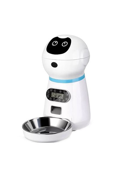 WowStep Hranitor Automat pentru Caini si Pisici, Sunet Hranire, Capacitate Dispenser 3.5l, Functie Adapator