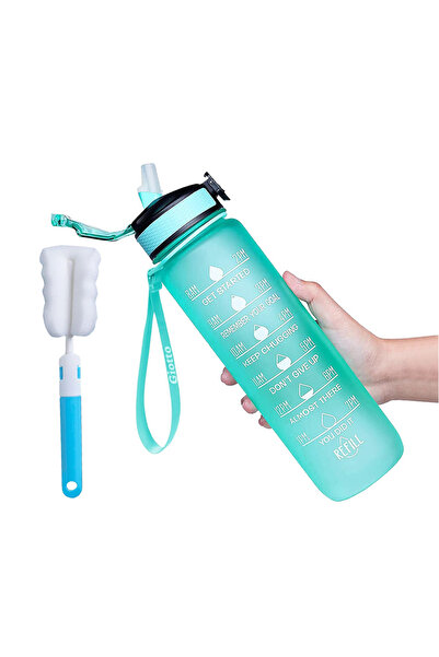 Choice زجاجة مياه سعة 1000 مل، قطعتان، سعة 1 لتر، مع شفاطة، زجاجة مياه سعة 32...