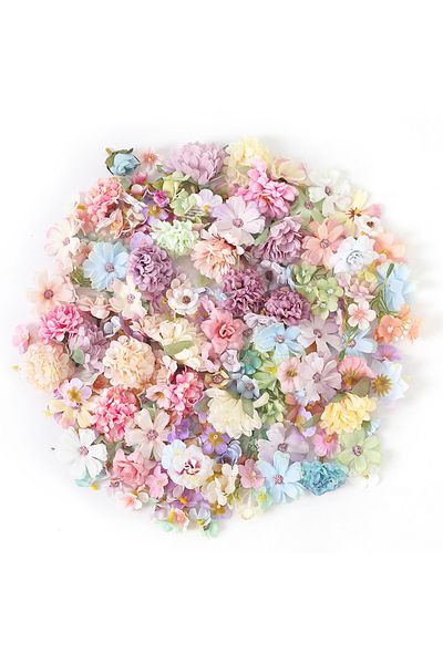 Choice 20Pcs Mixing 20/50Pcs Mini Random Mix Artificial Flowers Silk Fake Flowers for Home Decor Wedding De