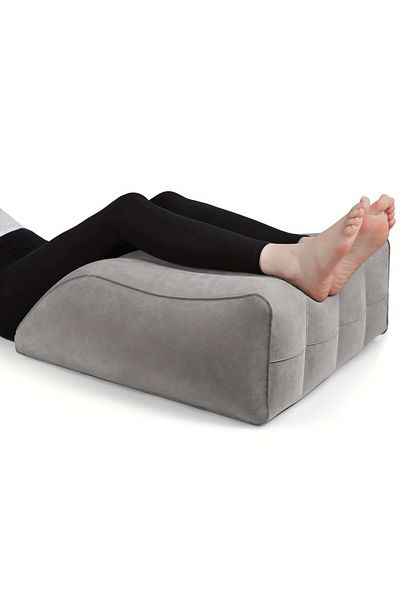 Choice DARK GRAY 1 Piece Leg Lift Pillow, Inflatable Foot Support Pillow - Leg Lift Pad, Circulation Improv