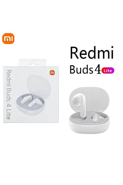 Choice WHITE Xiaomi Redmi Buds 4 Lite Wireless Earbuds IP54 Waterproof Headset 20H Playtime Lightweight Com