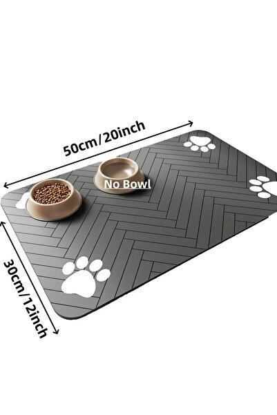 Choice 30 × 50 سم، أسود، S (هريرة صغيرة)، M، L، حصيرة تغذية الحيوانات الأليفة الماصة، مفرش طعام مقاوم للماء للكلاب والقطط