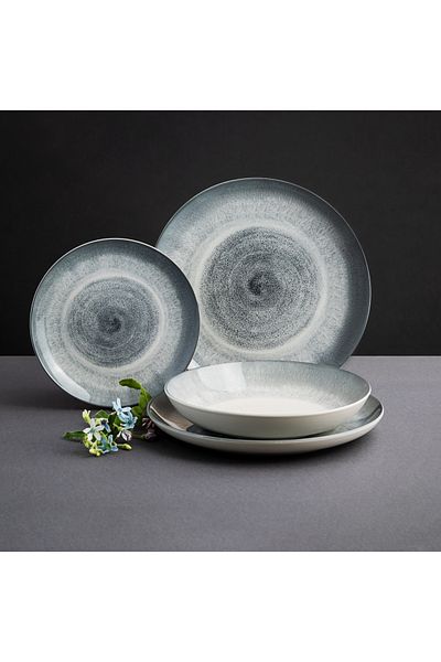 Ambition Dinner set, 18 pieces, 6 people, ceramic, Aqua