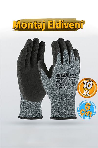 CMC Tools 1751 قفازات التركيب مقاس 10 (6 أزواج)