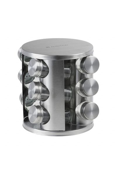 Ambition Spice container set, 12 pieces, stainless steel stand, Cleo