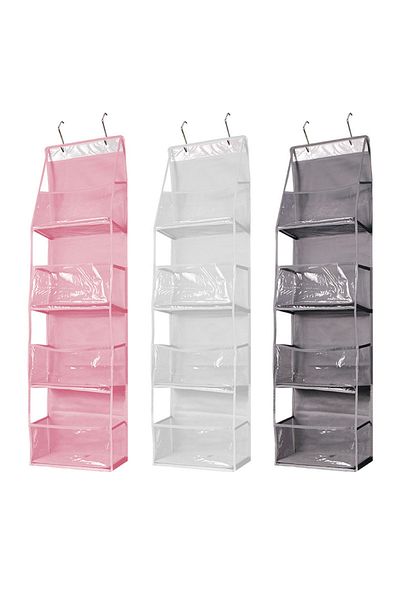 Choice WHITE - 4grid Door storage hanging bag, household 4-layer bag, toy storage bag hanging wall underwea