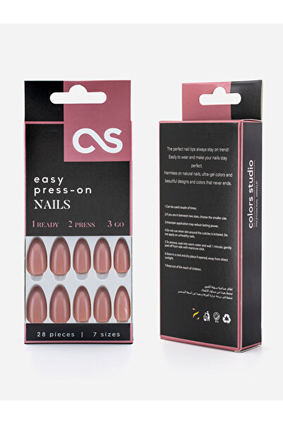 Colors Studio أظافر سهلة التركيب - وردي