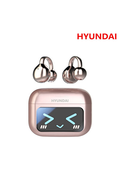 Hyundai سماعة رأس M100 الجديدة باللون الوردي المزودة بشاشة LED ومضادة للفقدان وتقنية الذكاء الاصطناعي لتقليل الضوضاء مع صوت عالي الدقة وبلوتوث