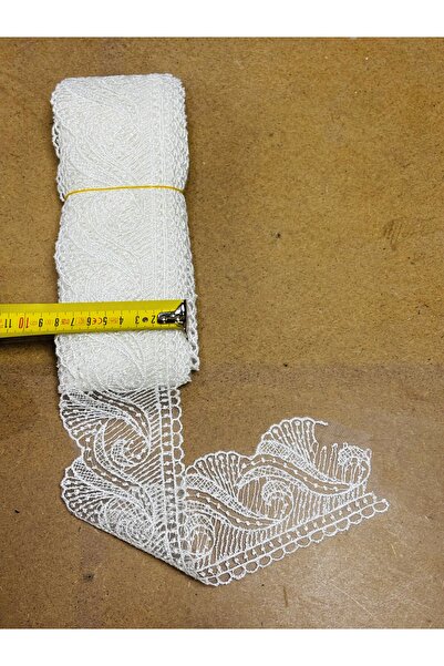 Muensu Seria Ecru Tulle cu model de melc, dantelă, feston, guipur pentru articole de masă, tulband, guipur