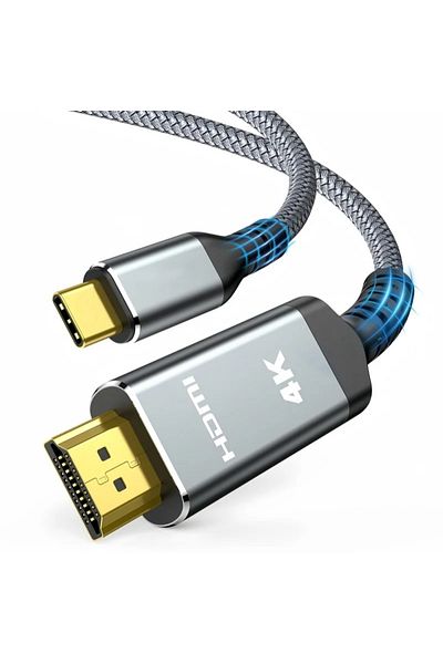Choice كابل 4K Type-c إلى HDMI بطول 1 متر، متوافق مع USB C إلى HDMI، 4K Type C إلى HDMI 2.0 Thunderbolt 3/4 إلى 4K 60 هرتز