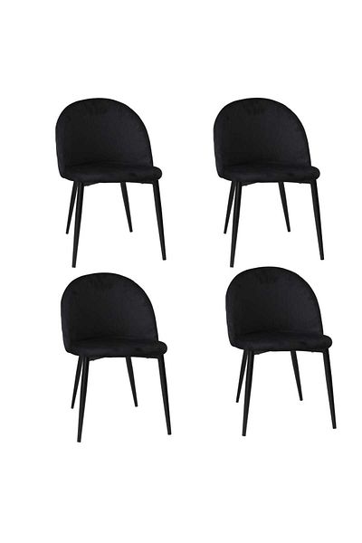 ARTA DOOR Set of 4 Bella Chairs Black Leg, HoReCa, Kitchen, Living Room, Office, Bedrooms, Hallways