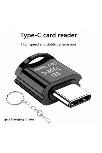 Choice Black New Type C To Micro-SD TF Adapter Cardreader Mini High Speed Smart Memory Card Reader Watching