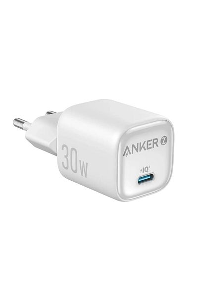 Anker Zolo 30w Super Fast Charger, Usb-c, White