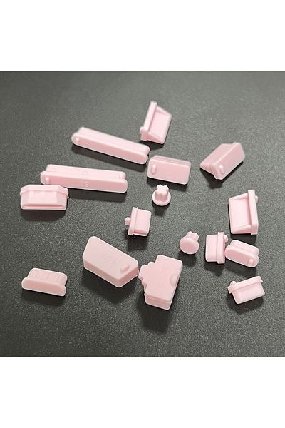 Choice Pink 16Pcs/Set Universal Anti Dustproof Notebook Port Plug Silicone Protector USB Elastic Laptop Com