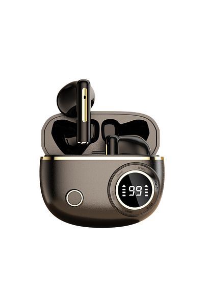 Choice Black Wireless Bluetooth 5.4 Headset LED Dislpaly Binaural Waterproof Noise Reduction Earphone Sport