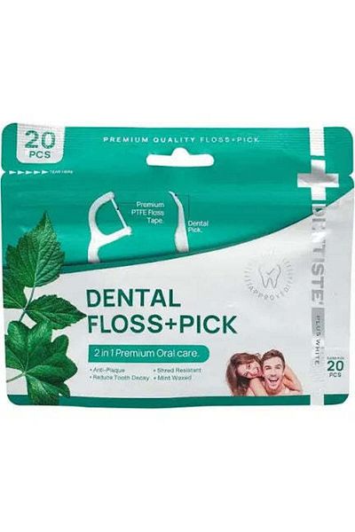 GUM Dentiste Dental Floss + Pick Travel Pack 20 Pcs