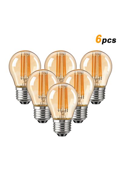 Choice 4w Yes E27 220V G45 4W Globe Light Bulbs Amber Glass LED Filament E27 Screw Base 220V 2700K 40W Equi