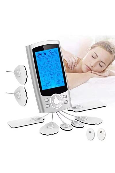 Choice جهاز تحفيز العضلات الكهربائي SILVER Tens مزود بـ 36 وضعًا، EMS، الوخز بالإبر، تدليك الجسم، العلاج الرقمي، التخسيس