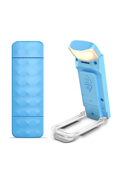 Choice blue USB Rechargeable Book Light, Long Lasting & Eye Caring 3 Colors,Portable Bookmark Lamps, Bright