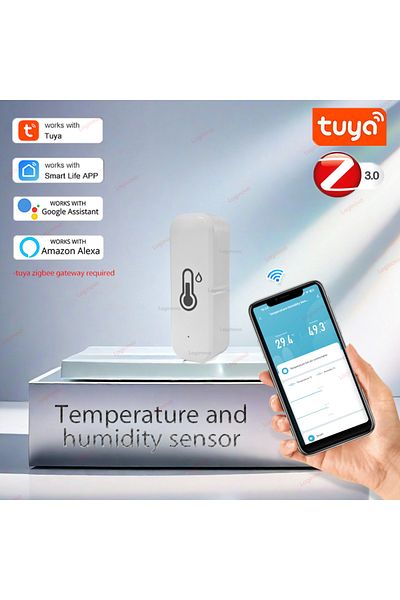 Choice Tuya Zigbee 3.0 Temperature And Humidity Sensor Meter Smart Life APP Home Automation Battery Powe...