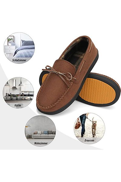 MISHANSHA slippers, brown, textile/rubber/memory foam, 37
