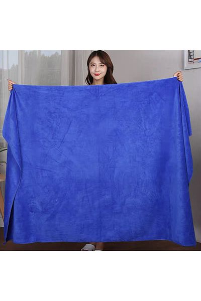 Choice 100x200cm blue high quality thicken Microfiber bath towel, soft high absorption and quick-drying, b