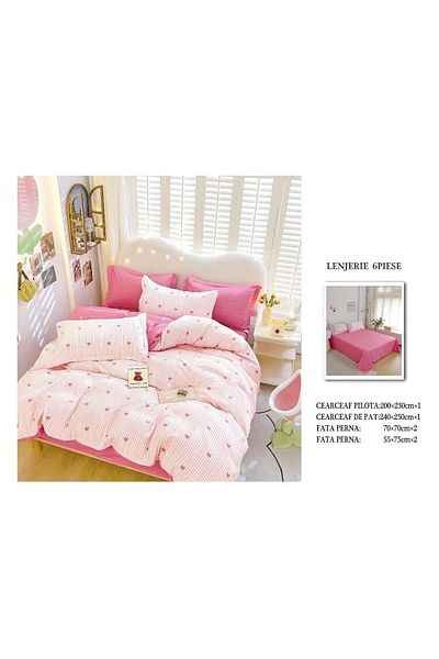 CHIRASO FINET Cotton Bed Linen, Classic Sheet 240x250cm, Duvet Cover 200x230cm, 4 Pillowcases