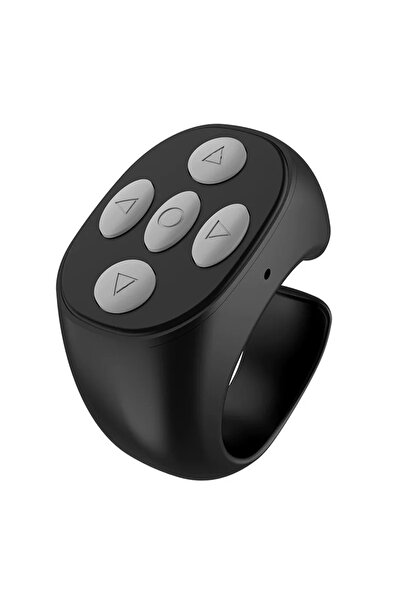 Choice ماوس ذكي أسود للتحكم عن بعد بحلقة أطراف الأصابع، لاسلكي، بلوتوث، فئران سيلفي، فيديو سيلفي