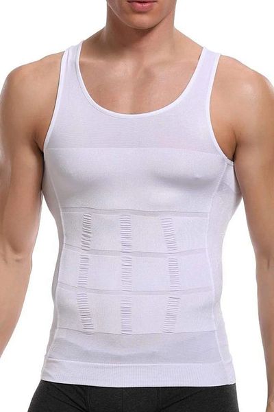 Arma Yıldız Men's White Firming Corset Tank Top Belly Anti-Sagging Body Shaper