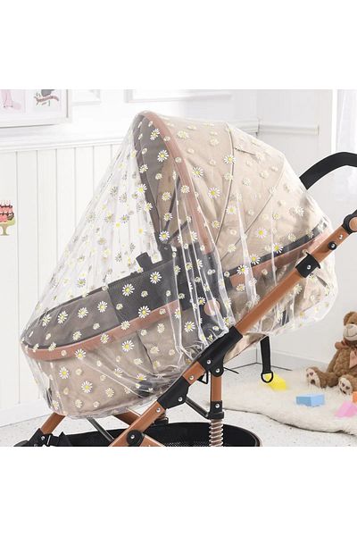 Choice White Daisy Baby Stroller Mosquito Net Pushchair Cart Insect Shield Net Mesh Safe Infants Protection