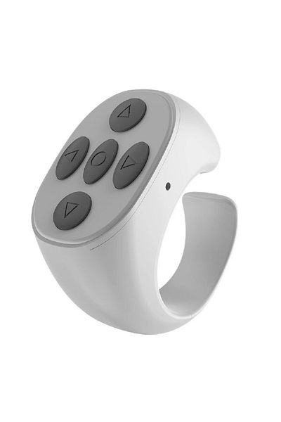 Choice WHITE For TikTok Ring Bluetooth Remote Control Fingertip Selfie Video Controller Automatic Page Turn