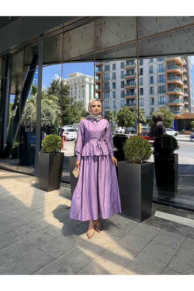 butik hira Skirted Shirt Suit