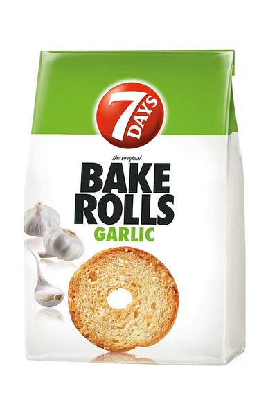 OEM Rondele de paine cu usturoi Bake Rolls, 80g